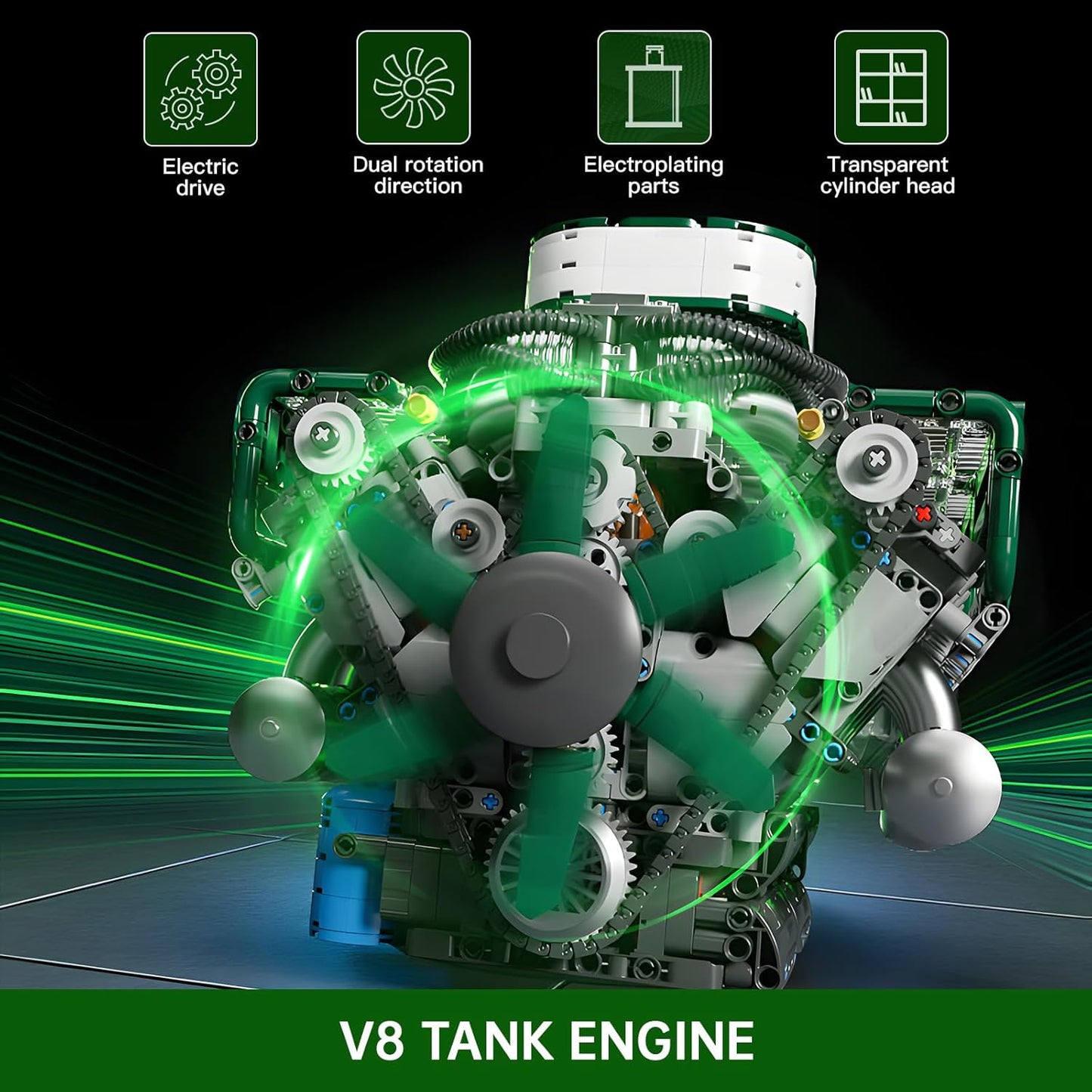 Motorized V8 Tank Engine
