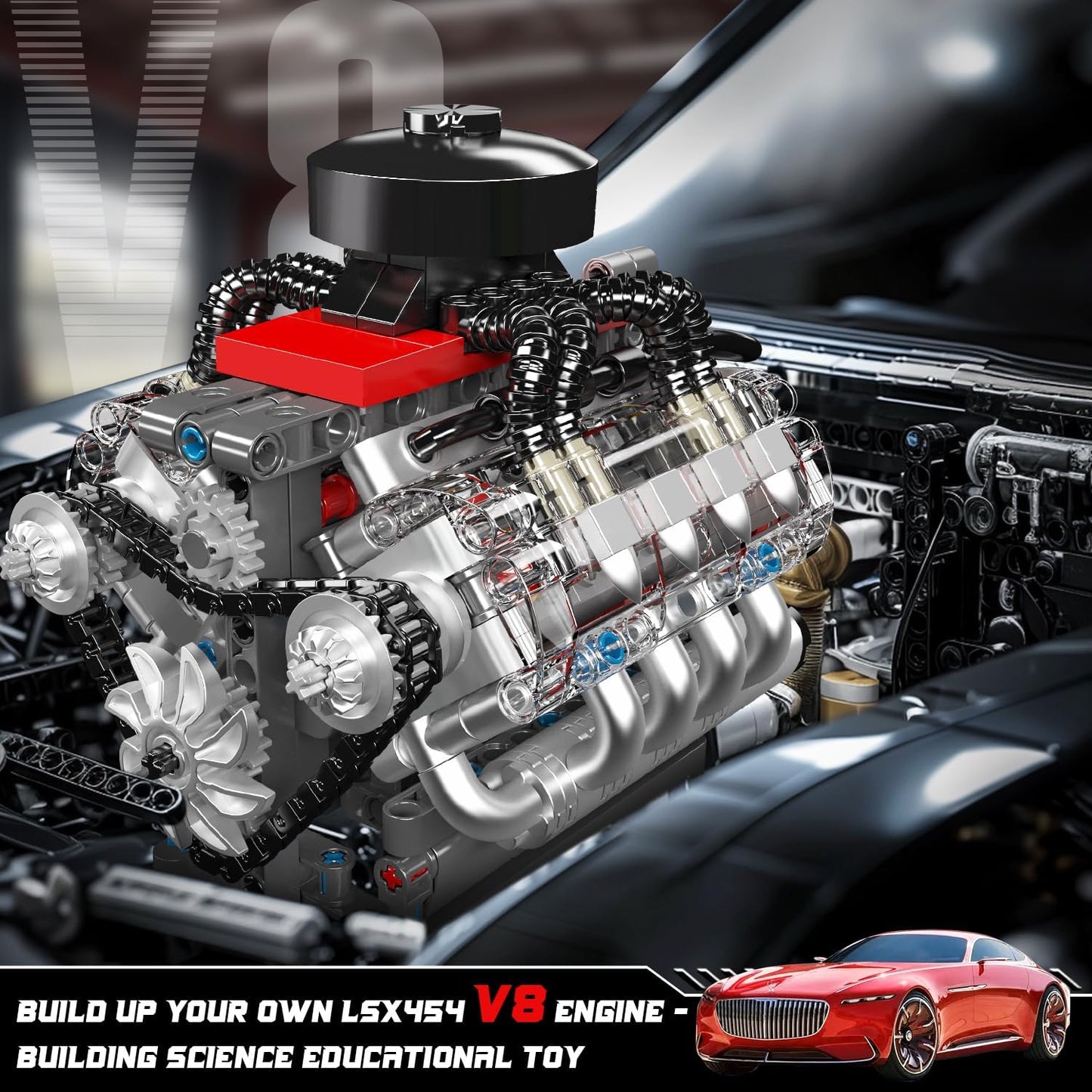 Motorized Chevy V8 Engine
