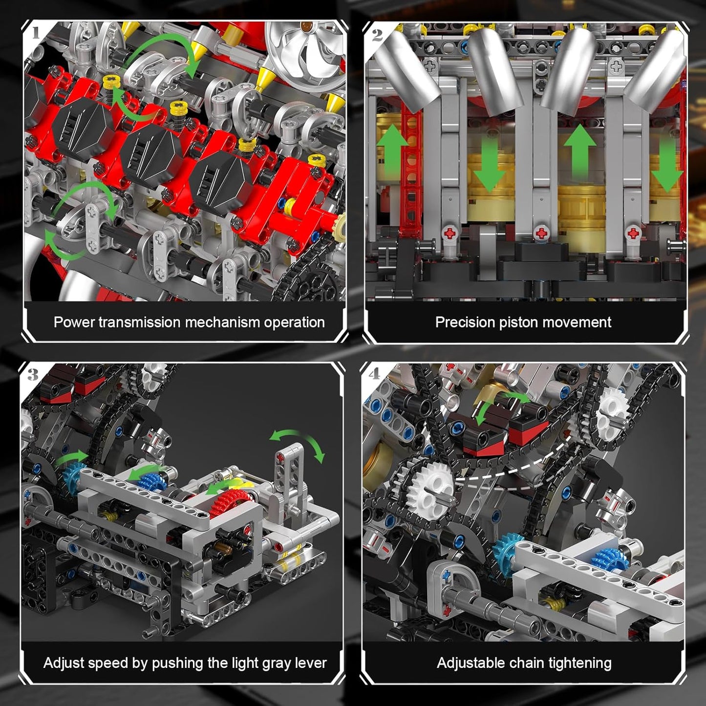 Motorized Ferrari F488 Engine