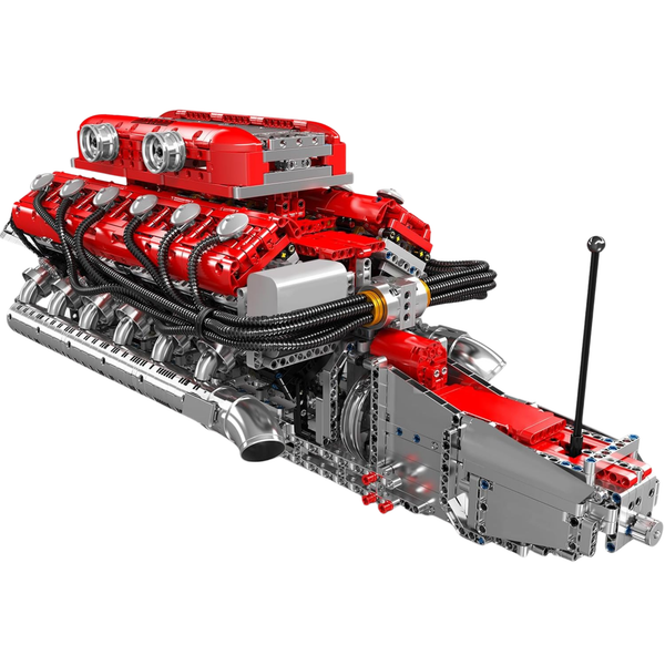 Motor V12 de superdeportivo motorizado
