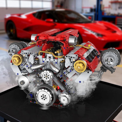 App-Controlled Ferrari V8 Engine
