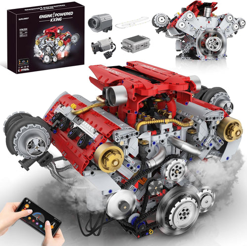 App-Controlled Ferrari V8 Engine