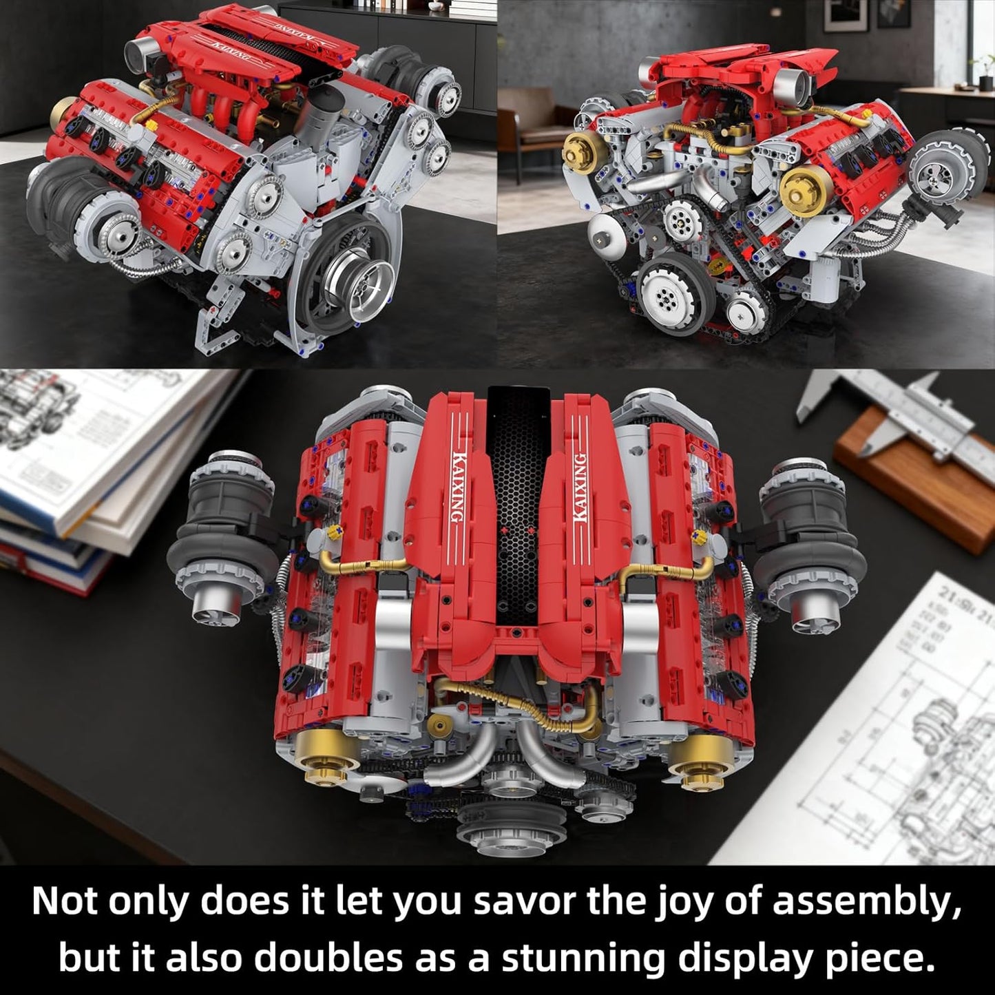 App-Controlled Ferrari V8 Engine