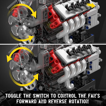 Motorized Muscle Car V8 Engine
