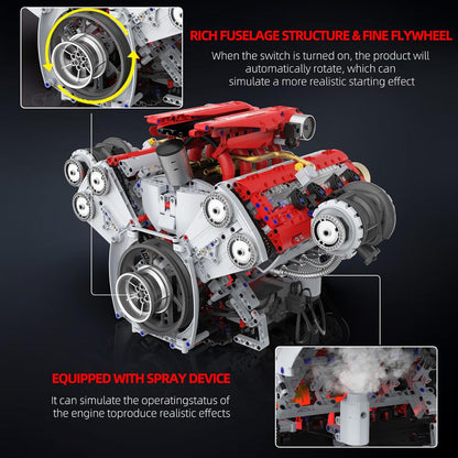 App-Controlled Ferrari V8 Engine