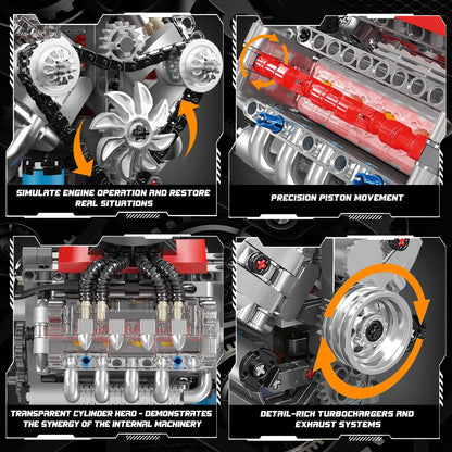 Mini V8 Engine Set